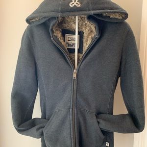 TNA faux fur lined hoodie